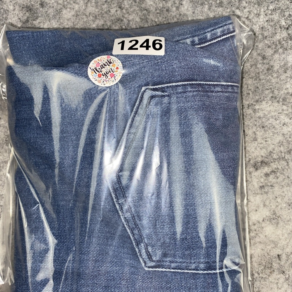 Le Jean Women's 32 Blue Medium Wash Cotton Blend Stella‎ Cropped Flared-Leg - Picture 14 of 14